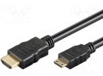 Кабел HDMI-HDMI mini 1.5m MC.1910.1112.010BK Кабел; HDMI 1.4; HDMI mini щепсел, HDMI щепсел; 1m; черен